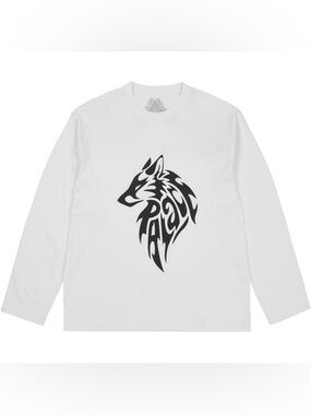 Palace SKETCHY LONE WOLF LONGSLEEVE WHITE T-Shirt Logo Tee Size XL SS25